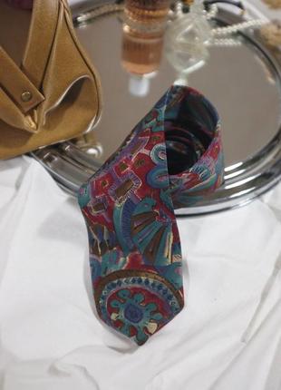 Шовкова вінтажна краватка (вінтаж, ретро, винтаж, галстук, натуральный шелк)
