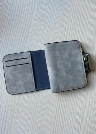 Женский замшевый короткий кошелек-портмоне серый baellerry2 фото