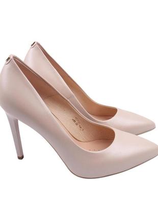 Туфлі жіночі sala бежеві натуральна шкіра