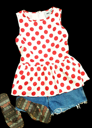 Блуза в горох коттон