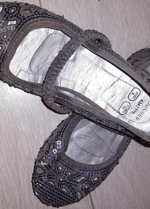 Балетки туфли замшевые с пайетками3 фото