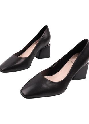 Туфли женские molka черные натуральная кожа3 фото