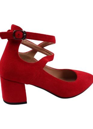 Туфли женские liici красные4 фото