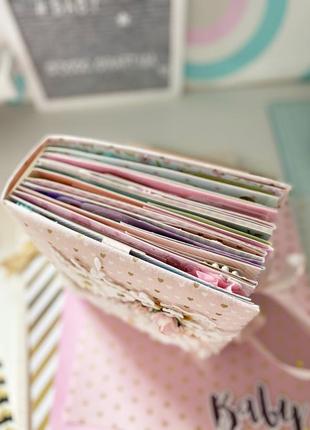 Об'ємний скрап альбом для новонародженої дівчинки на перший рік життя, подарунок на...