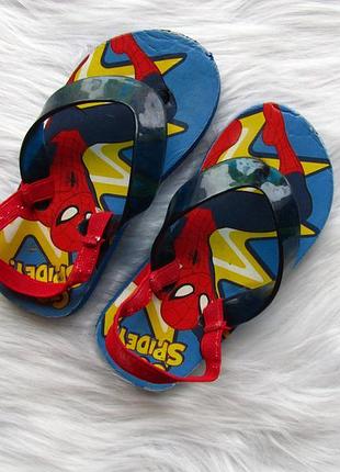 Шлепанцы вьетнамки босоножки spiderman человек паук marvel