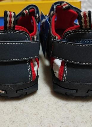 Дитячі спортивні літні сандалі-кросівки р. 26,28,28,29,30,31 сині з червоним хлопчикам і дівчаткам6 фото