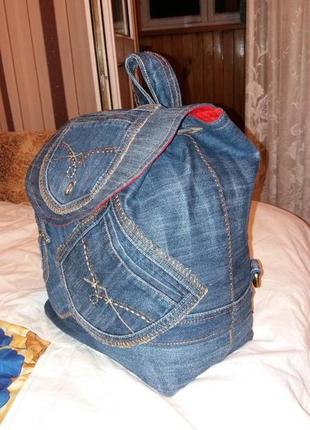 Рюкзак джинсовый1 фото
