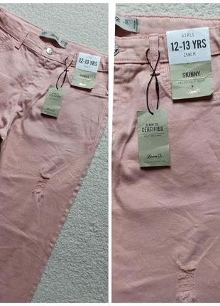 Модные нежно-розовые скинни на 12-13 лет.5 фото