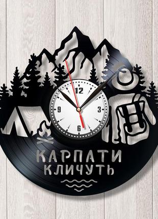 Карпати кличуть часы на стену карпаты часы виниловые часы города украины украинский сувенир часы настенные2 фото