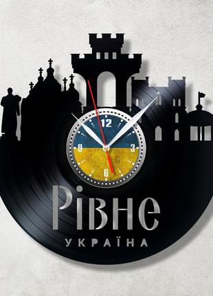 Місто рівне годинник годинник на стіну вініловий годинник міста україни український сувенір годинники настінні розмір 30 см