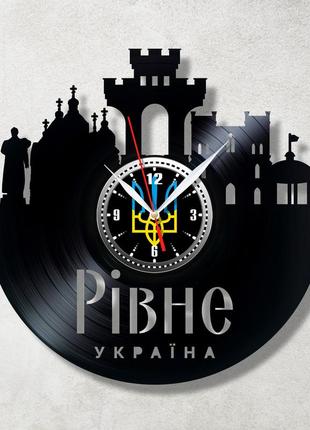 Город ровно часы часы на стену виниловые часы города украины украинский сувенир часы настенные размер 30 см3 фото