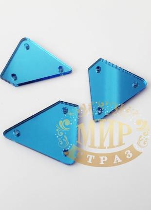 Зеркала пришивные, размер 15х20 мм, lt sapphire, 1шт