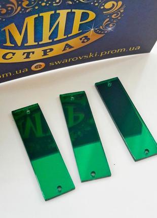 Зеркала пришивные, размер 10х35 мм, цвет emerald, 1шт
