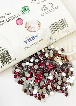 Стразы yhb lux, цвет garnet, ss16 (3,8-4мм), 100шт