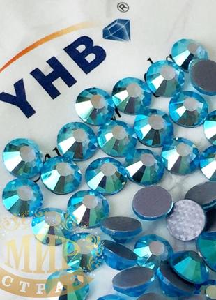 Стразы yhb lux, цвет aquamarine ab, hf, ss20 (4,8-5мм), 100шт2 фото