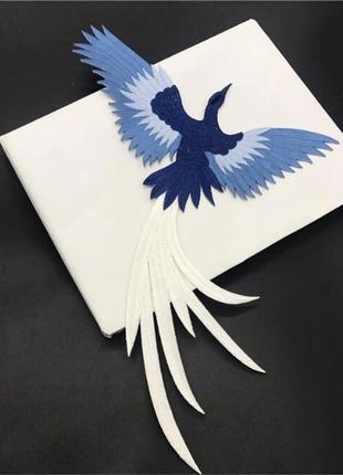 Набір термолейсов птиці, white-blue, 4 шт3 фото