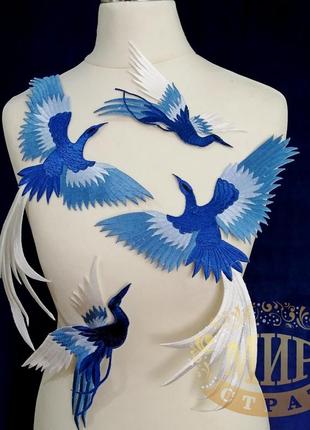 Набор термолейсов птицы, white-blue, 4 шт