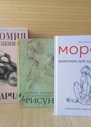 Микола лі основи академічного малюнка+барчаї анатомія для художників + мінішель лауричела морфо