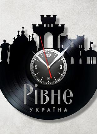 Город ровно часы часы на стену виниловые часы города украины украинский сувенир часы настенные размер 30 см2 фото