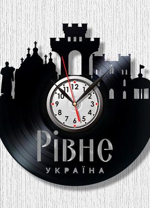 Город ровно часы часы на стену виниловые часы города украины украинский сувенир часы настенные размер 30 см1 фото
