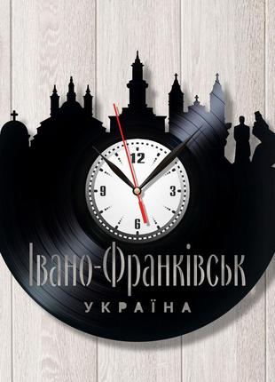 Місто івано-франківськ годинник на стіну вініловий годинник міста україни український сувенір годинники настінні