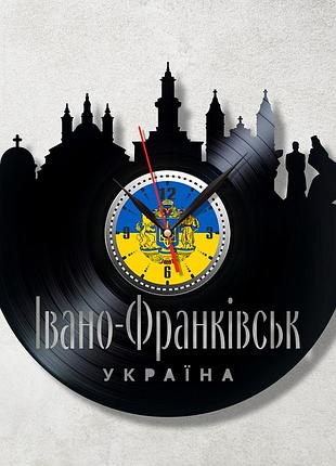 Місто івано-франківськ годинник на стіну вініловий годинник міста україни український сувенір годинники настінні