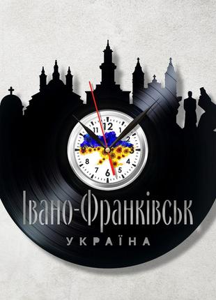 Город ивано-франковск часы часы на стену виниловые часы города украины украинский сувенир часы настенные4 фото