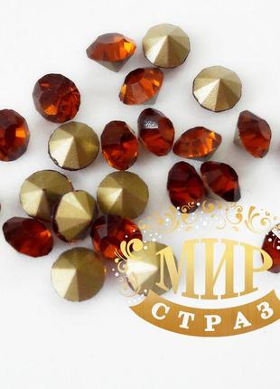 Ювелірні стрази, колір smoked topaz, розмір ss20 (5мм), 1 шт