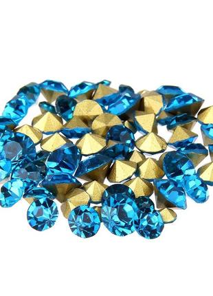 Конусные стразы, цвет blue zircon, размер на выбор*1 шт2 фото