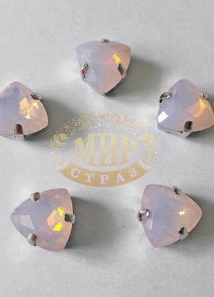 Камені в цапах триллиант, розмір 12мм, колір pink opal, 1шт