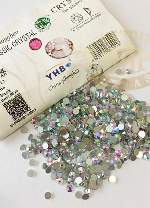 Стразы yhb lux, цвет crystal ab, ss16 (3,8-4мм), 100шт1 фото
