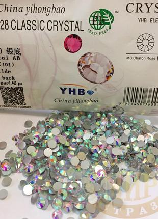Стразы yhb lux, цвет crystal ab, ss20 (4,8-5мм), 100шт2 фото