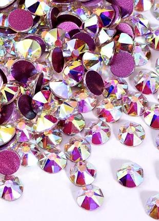 Стразы xirius crystals с розовой подложкой, цвет сrystal ab, ss20 (4,6-4,8мм), 100шт