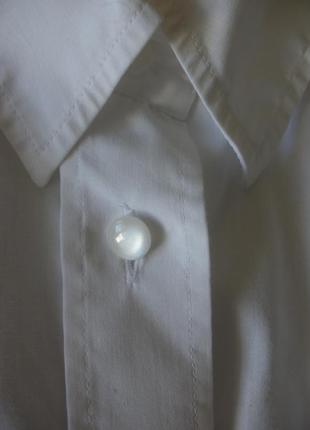 Свободная белая рубашка премиум бренда eterna короткий рукав офис3 фото