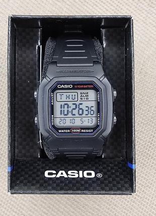 Наручные мужские часы с водозащитой 100м. casio w-800h-1avef4 фото