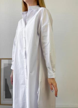Базова біла сукня - сорочка оверсайз3 фото