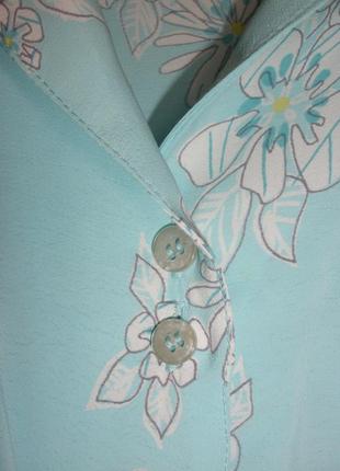 Вільна приємною віскози блузка сорочка квіти короткий рукав3 фото