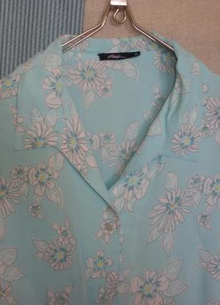 Вільна приємною віскози блузка сорочка квіти короткий рукав2 фото