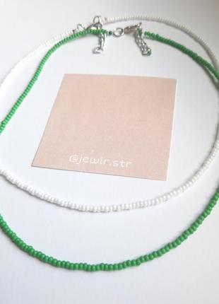 Намисто з бісеру, чокер з бісеру, ожерелье из бисера