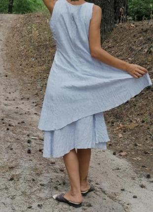 Лляна сукня в стилі бохо1 фото