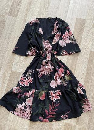 Сукня платье в стилі дольче цветы квіти mango pieces рюша