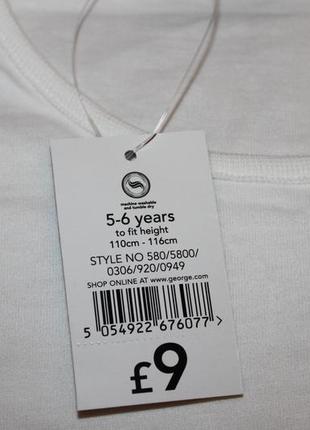 Новый комплект туник, футболок девочке 4-5, 5-6 лет от george, англия3 фото