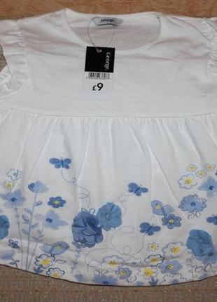 Новый комплект туник, футболок девочке 4-5, 5-6 лет от george, англия2 фото