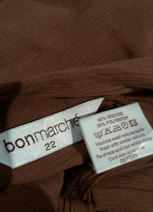 Жіночна,легка,теракотова,блузка-сорочка,жатка,великого розміру,bonmarche5 фото