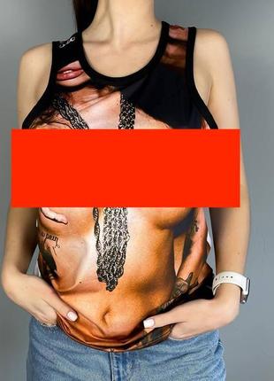 Крута майка з малюнком дівчини 3d принт