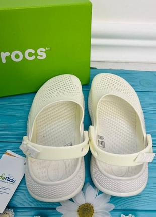 Женские кроксы crocs literide 360 clog almost white / almost white мужские женские кроксы сабо5 фото