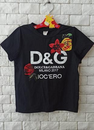 Стильная футболка d&g для девочки