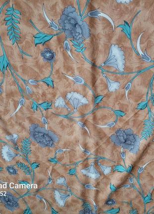 Винтажный платок diba(размер 93 см на 93 см)6 фото