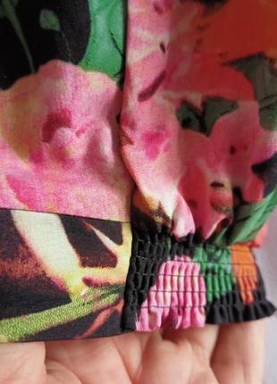 Лёгкие эластичные  штаны-джогеры в цветочный принт,48-54(14)разм., parisian collection.4 фото