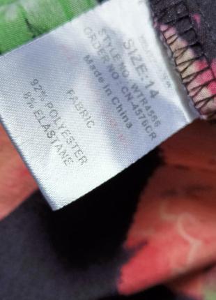 Лёгкие эластичные  штаны-джогеры в цветочный принт,48-54(14)разм., parisian collection.5 фото